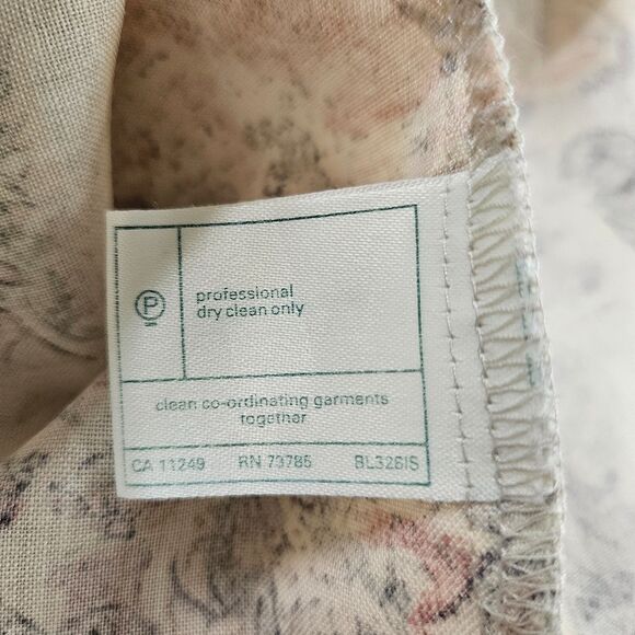 LAURA ASHLEY Vintage Y2K Blouse 100% Wool Size 6 Chain Cuff Links Victorian RARE - Picture 12 of 13